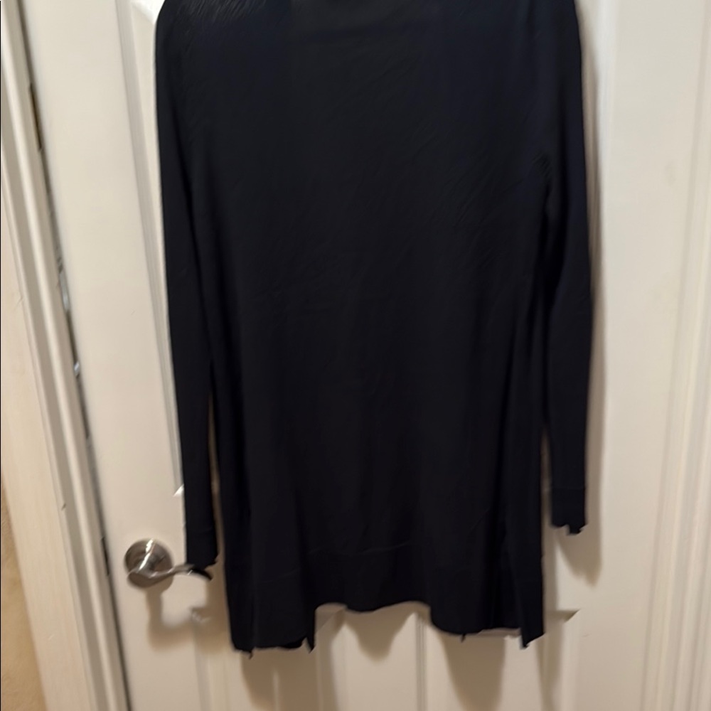 Black Open Front Cardigan Sweater Medium - Picture 8 of 8